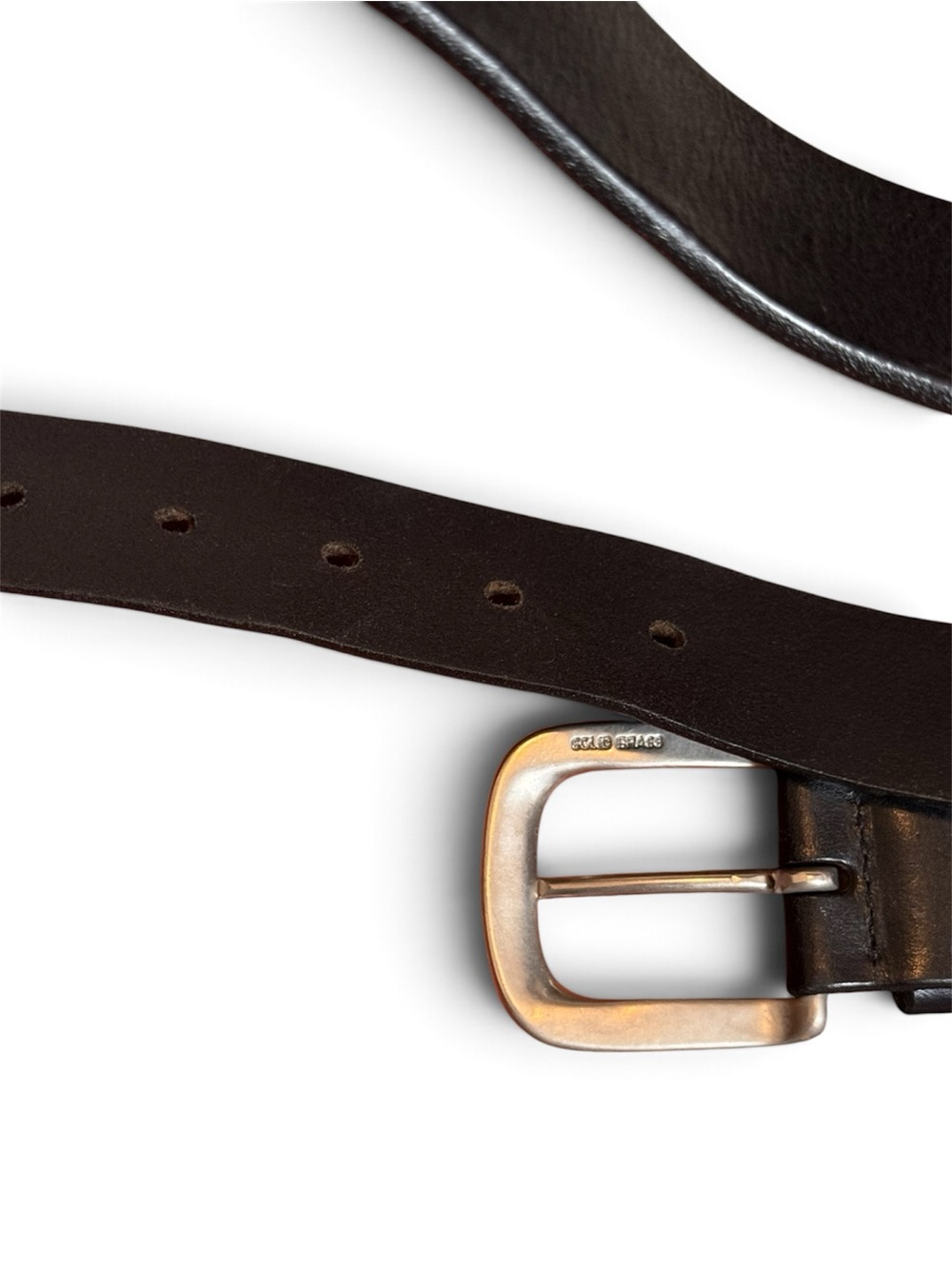 Wilsons Leather Black Belt with Silver Buckle